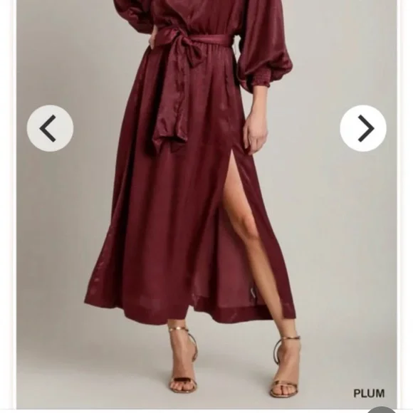 Umgee “Plum” Burgundy Dress - Picture 2 of 5